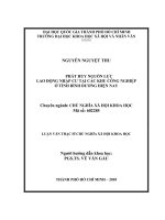 Phát huy nguồn lực lao động nhập cư tại các khu công nghiệp ở tỉnh bình dương hiện nay     