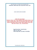 Một số giải pháp nhằm nâng cao chất lượng học tập và giáo dục đạo đức cho học sinh lớp 10a1, trường THPT dân tộc nội trú ngọc lặc 