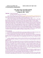 dien van khai mac dai hoi chi bo