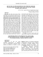 MỘT SỐ YẾU TỐ LIÊN QUAN ĐẾN NHU CẦU CHĂM SÓC GIẢM NHẸ CỦA NGƯỜI BỆNH SAU PHẪU THUẬT UNG THƯ ĐẠI TRỰC TRÀNG TẠI BỆNH VIỆN K NĂM 2018