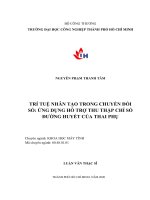 Trí tuệ nhân tạo trong chuyển đổi số ứng dụng hỗ trợ thu thập chỉ số đường huyết của thai phụ 