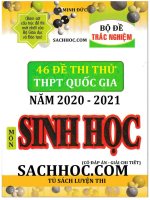 46 đề thi thử THPT quốc gia năm 2021 môn sinh học (có đáp án và giải chi tiết) 