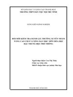 Đổi mới kiểm tra thường xuyên nhằm nâng cao chất lượng dạy học môn hóa học bậc THPT 