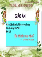 GIAO AN MOT SO LOAI RAU