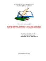 Sử dụng phương pháp đóng vai trong giảng dạy một số tiết lịch sử lớp12   chương trình chuẩn 