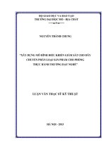 Xây dựng mô hình điều khiển giám sát cho dây chuyền phân loại sản phầm cho phòng thực hành trường dạy nghề    