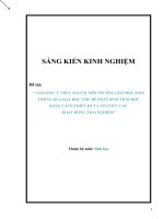 SKKN giáo dục ý thức bảo vệ môi trường cho học sinh thông qua dạy học chủ đề phần sinh thái học  bằng cách thiết kế và tổ chức các hoạt động trải nghiệm 