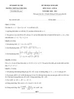 Đề thi học sinh giỏi môn Toán lớp 10 năm 2020-2021 - Trường THPT Đan Phượng, Hà Nội