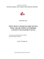 Phân tích và đánh giá một số giải pháp cho hệ thống enterprise content management (ecm) 