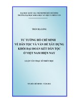 Tư tưởng hồ chí minh về dân tộc và vấn đề xây dựng khối đại đoàn kết dân tộc ở việt nam hiện nay     