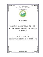 Nghiên cứu đánh giá chất lượng nước mặt sông công phía thượng lưu hồ núi cốc 