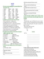 BAI TAP 11 Theo SGK Revision Unit 13