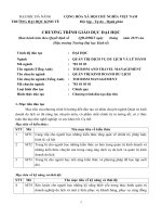 Chương trình giáo dục đại học ngành Quản trị kinh doanh du lịch – ĐH Đà Nẵng