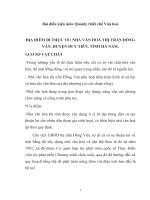 Bài điều kiện môn Quản lý thiết chế Văn hoá: NHÀ VĂN HOÁ THỊ TRẤN ĐỒNG VĂN, HUYỆN DUY TIÊN, TỈNH HÀ NAM