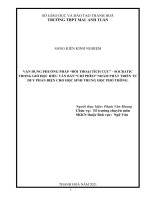 Vận dụng phương pháp “đối thoại tích cực”   socratic trong giờ đọc hiểu văn bản chí phèo nhằm phát triển tư duy phản biện cho học sinh trung học phổ thông 