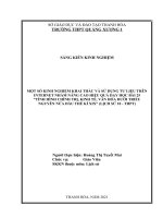 Một số kinh nghiệm khai thác và sử dụng tư liệu trên internet nhằm nâng cao hiệu quả học bài 25  tình hình chính trị, kinh tế, văn hoá dưới triều nguyễn nữa đầu thế kỉ xĩ (lịch sử 10 THPT) 