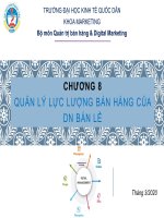Bài giảng Quản trị bán lẻ: Chương 8 - ĐH Kinh tế Quốc dân