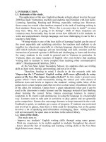 Improving the 11th students’ english writing skills more efficiently by using games at ha van mao upper secondary school 