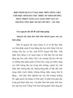 BIỆN PHÁP QUẢN lý dạy học môn TIẾNG VIỆT CHO học SINH dân tộc THIỂU số THEO HƯỚNG PHÁT TRIỂN NĂNG lực GIAO TIẾP tại các TRƯỜNG TIỂU học HUYỆN mỹ đức – hà nội 