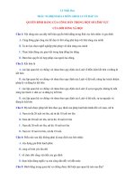 Bài tập trắc nghiệm Giáo dục công dân 12 - Bài 4: Quyền bình đẳng của công dân trong một số lĩnh vực của đời sống xã hội