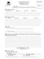 Bai tap cuoi tuan Phu dao HSY TTV Lop 5 Tuan1316