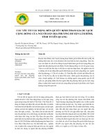 Các yếu tố tác động đến quyết định tham gia du lịch cộng đồng của người dân địa phương huyện Lâm Bình, tỉnh Tuyên Quang