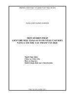 Một số biện pháp giúp trẻ mẫu giáo 4 5 tuổi nâng cao khả năng cảm thụ tác phẩm văn học  