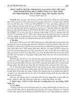 Phát triển chương trình đào tạo giáo viên tiểu học theo định hướng phát triển năng lực học sinh