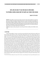 Mối liên hệ giữa tỷ giá hối đoái và biến động thị trường chứng khoán một số quốc gia thành viên ASEAN