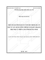 Tóm tắt Luận văn Thạc sĩ Kỹ thuật xây dựng công trình dân dụng và công nghiệp: Một số giải pháp quản lý rủi ro trong dự án đầu tư xây dựng công trình: Cung Quy hoạch, Hội chợ và