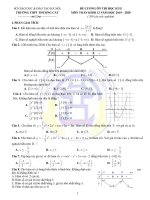 Đề cương ôn tập học kì 2 môn Toán lớp 12 năm 2019-2020 - Trường THPT Thượng Cát