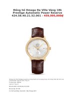 Đồng hồ omega de ville vàng 18k prestige automatic power reserve 424 58 40 21 52 001   459,995,000₫