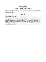 Sân khấu đại cương: Anh (chị) hãy nêu cuộc đời sự nghiệp của 3 NSND là Đạo diễn chuyên nghành Sân khấu ?