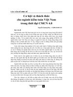 Cơ hội và thách thức cho ngành kiểm toán Việt Nam trong thời đại cách mạng công nghiệp 4.0