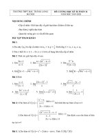 Đề cương ôn tập học kì 2 môn Toán lớp 11 năm 2019-2020 - Trường THPT Bắc Thăng Long