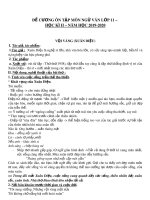 Đề cương ôn tập học kì 2 môn Ngữ văn lớp 11 năm 2019-2020 - Trường THPT Nguyễn Công Trứ