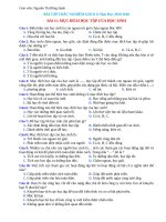 Bài tập trắc nghiệm Giáo dục công dân 6 - Bài 11: Mục đích học tập của học sinh