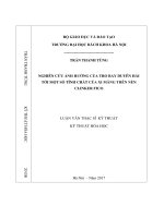 Luận văn thạc sĩ nghiên cứu ảnh hưởng của tro bay duyên hải tới một số tính chất của xi măng trên nền clinker fico 