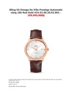 Đồng hồ omega de Ville Prestige automatic vàng 18k red gold 424 53 40 20 02 001   199,995,000₫