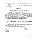 to trinh xin cong nhan