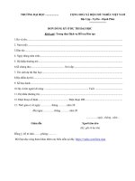 Tải Mẫu đơn đăng ký ở ký túc xá để dự thi đại học - HoaTieu.vn