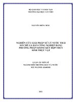Nghiên cứu giải pháp xử lý nước thải sơ chế gà rán công nghiệp bằng phương pháp ozone kết hợp thủy sinh thực vật 
