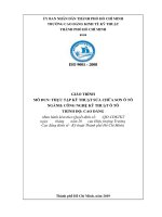 Giáo trình Thực tập kỹ thuật sửa chữa sơn ô tô (Nghề: Công nghệ ô tô) - CĐ Kinh tế Kỹ thuật TP.HCM