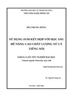 SỬ DỤNG SVM KẾT HỢP VỚI HỌC SÂU ĐỂ NÂNG CAO CHẤT LƯỢNG XỬ LÝ TIẾNG NÓI