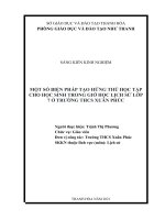 Một số biện pháp tạo hứng thú học tập cho học sinh trong giờ học lịch sử lớp 7 tại trường THCS xuân phúc 