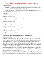 Đề cương ôn tập giữa học kì 2 môn Toán lớp 8 năm 2020-2021 - Trường THCS Võng Xuyên