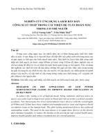 Nghiên cứu ứng dụng laser bán dẫn công suất thấp trong cải thiện hệ tuần hoàn máu trong cơ thể người