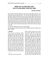 Bệnh tật và khác biệt giới của cư dân nông thôn Việt Nam