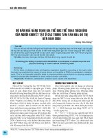 Dự báo khả năng tham gia thể dục thể thao thích ứng của người khuyết tật ở các Trung tâm văn hóa đô thị đến năm 2030