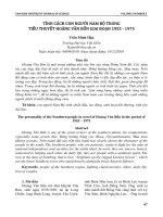 Tính cách con người Nam Bộ trong tiểu thuyết Hoàng Văn Bổn giai đoạn 1955-1975